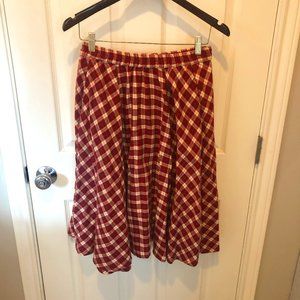 Plaid Midi SKirt